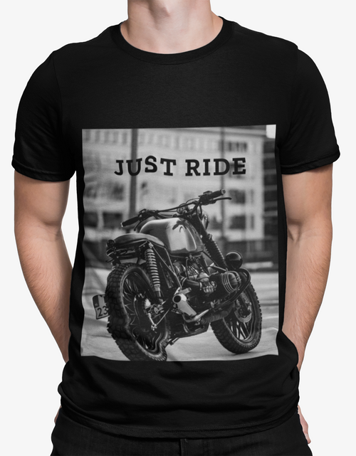 Load image into Gallery viewer, Motorcycle Just Ride Heavy Cotton T-Shirt
