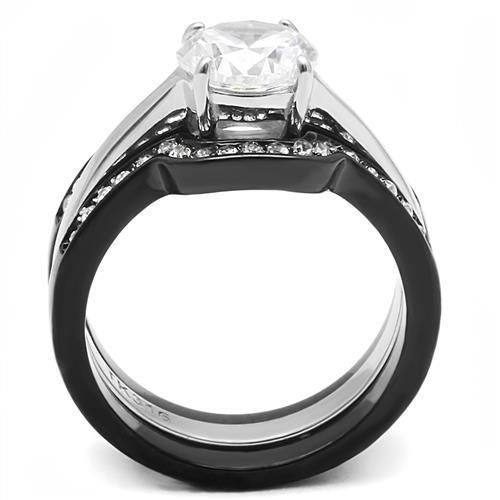 Women Stainless Steel Cubic Zirconia Rings TK3214