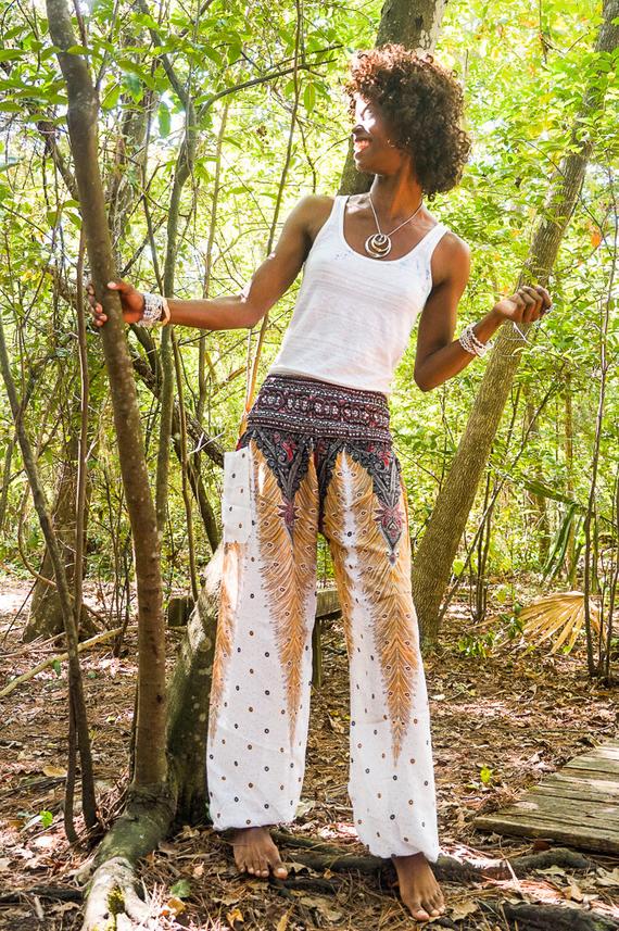 WHITE PEACOCK Women Boho Pants Hippie Pants Yoga