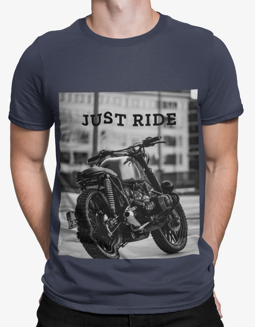 Load image into Gallery viewer, Motorcycle Just Ride Heavy Cotton T-Shirt
